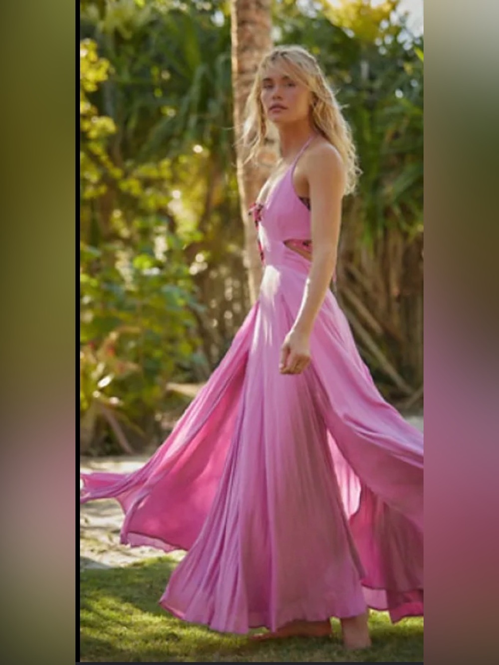 Free People Lille Maxi Dress Size Large Pink Purple NWT!! - Picture 2 of 12